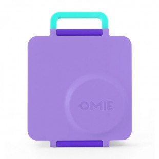 Omiebox 宝宝儿童便携防漏分格装汤粥不锈钢保温便当午餐饭盒 - 紫色